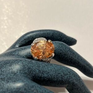 Vintage Joseph Esposito CZ Sterling Silver Ring - Size 8